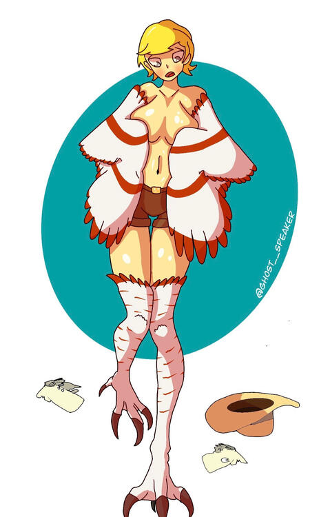 Hawk Charlie, pre his transition! Birthday gift for @CajuChar